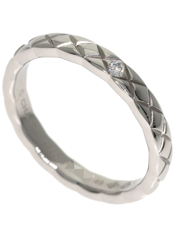 Pre-Owned Chanel Coco Crush 1P Diamond Ring #49 Platinum PT950 Women's CHANEL