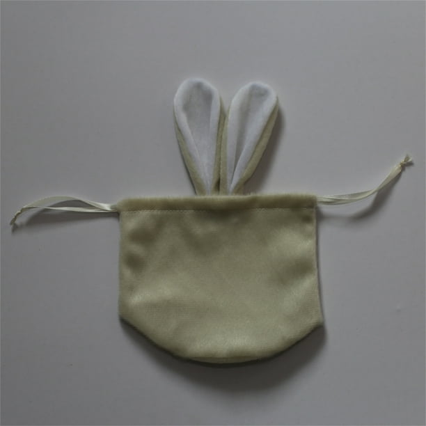 Ears Velvet Bags Easter Decor Bunny Drawstring Velvet Bag Candy Packing Bag Gift Bag With Cute Ear