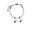 thumbnail image 3 of Delight Jewelry Crystal Black Channel Drop - Silver-tone Rope Charm Bead Dangle with Mini 2025, 3 of 4
