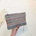 thumbnail image 1 of Granjero Gordo Bolso de mano tejido y bolsas de cosméticos, bolso de mano tejido elegante de playa de verano, bolso de hombro de 10,62 x 0,39 x 7,08 pulgadas (naranja), 1 of 4