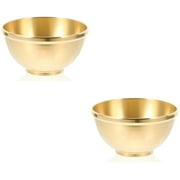 Home Decor Ornament 2 Pack Household Altar Copper Bowl Pure Buddha Offering Cup Decorate