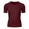thumbnail image 4 of hoksml Men's Solid Crew Neck Pocket Short Sleeve T Shirt Breathable Mesh Basic Tee for Sports Daily Casual Outdoor Wear, 4 of 9