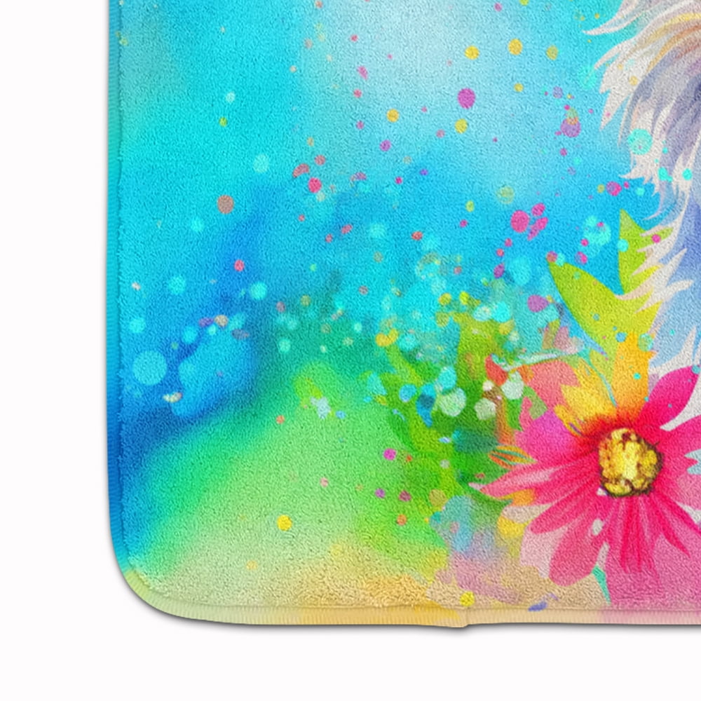 Yorkshire Terrier Hippie Dawg Memory Foam Kitchen Mat
