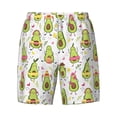 thumbnail image 4 of Lsque Mens Swim Trunks Avocado Playing Music Pattern - Bathing Suit Compression Liner - Beach Swim Shorts Swimwear - (S-3XL) - Stretch Quick Dry -Medium, 4 of 9