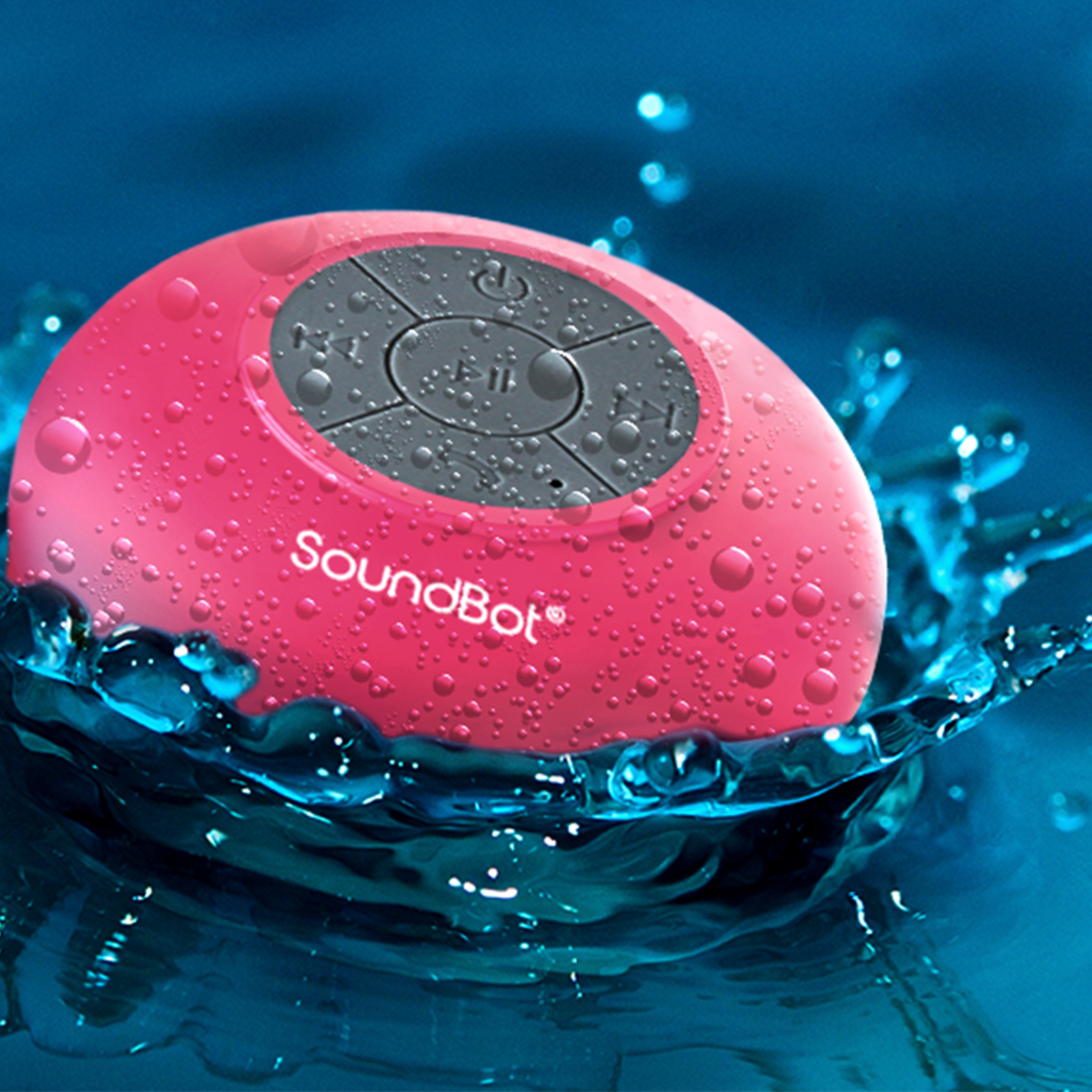 SoundBot SB510 1.59 oz Water Resistant Bluetooth Shower Speaker - Pink - image 3 of 5