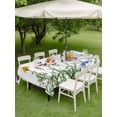 thumbnail image 5 of 52x70 Inch Outdoor Tablecloth with Umbrella Hole Zipper Rectangle Spring Summer Flowers Rectangular Tablecloths Outside Waterproof Farmhouse Floral Botanical Patio Table Cloth Cover for Picnic Party, 5 of 8