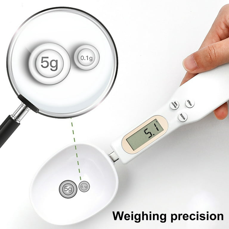 3T6B Spoon Scales Digital Weight Grams, 0.5g-500g Kitchen Electronic Gram  Measuring Spoon Scales with Accurate LCD Display for Dispensing Coffee