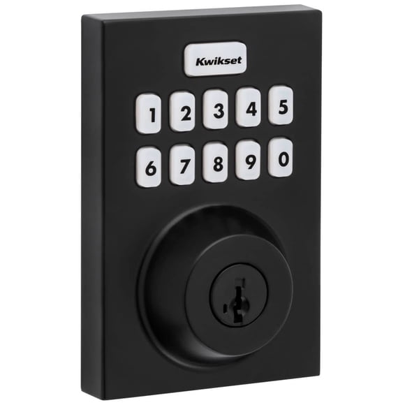 Kwikset 620 Contemporary Keypad Smart Lock, Z-Wave, Matte Black (98930-007)