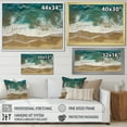 thumbnail image 4 of Designart "Tranquil Aerial View of Waves III" Coastal Framed Wall Art Decor - Coastal White Coastal Beach Entryway Framed Wall Art Print, 4 of 6