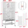 thumbnail image 6 of Renwick 69" H Extra Large Rolling Bird Cage with Detachable Stand, White, 6 of 11