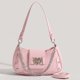 thumbnail image 1 of Bolso de mano con cadena para mujer, bolso con forma de corazón Y2K para axilas, bolso diario de PU de Color sólido, 1 of 7