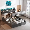 thumbnail image 1 of Conate Full Size Lift Up Storage Bed Frame with Storage Headboard with Charging Station, Dark Grey, 1 of 2