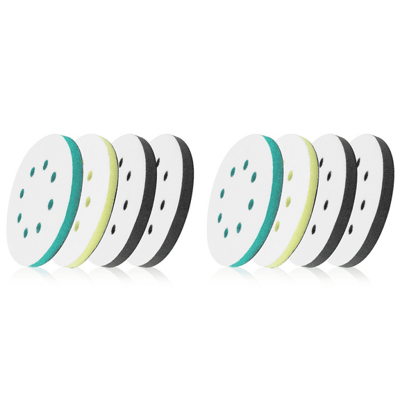8 Pack Foam Sanding Pads for Orbital Sander, 5 Inch Holes Sander Surfprep Pad