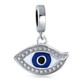 thumbnail image 1 of CHOK Bling Jewelry Crystal Blue Evil Eye Protection Dangle Charm Bead .925 Sterling Silver, 1 of 4