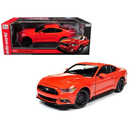 Mustang 5.0 Coupe - 2016 Ford Mustang GT 5.0 Coupe Competition Orange Limited Edition to 1002 pieces 1/18 Diecast Model Car by Autoworld