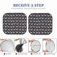 thumbnail image 5 of Kdxio Bohemian Chicken Print 2-Piece Sun Shade Front Windshield - Foldable Car Front Window Sunshades for Most Sedans SUV Truck, 5 of 6