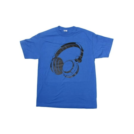 Men's Headphones Music Graphic T Shirt, Royal XL | Walmart Canada