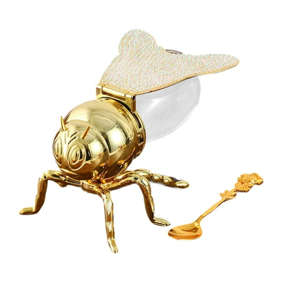 Baoblaze Bee Honey Jar Storage Pot Decorative Syrup Dispenser Condiment Pot Container for