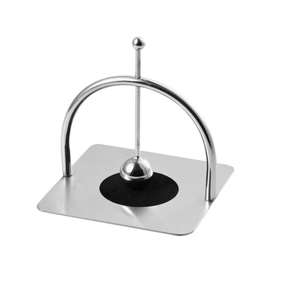 HERFIER Stainless Steel Flat Napkin Holder Household Simple Tissue Countertop Stand with Pressure Bar for Kitchen Bedroom 4.72x4.72x4.72in