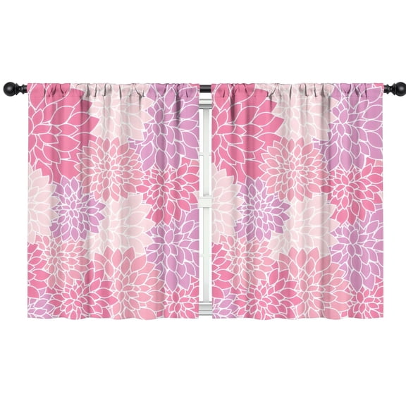 Blackout Kids Curtains,Boho Bohemia Pioneer Flower Art Childrens Insulated Curtains Set Of 2,Bedroom Essentials,Toddler Room Decor 42"x54"(106x137cm)