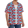 thumbnail image 4 of Fotbe Cartoon Crabs print Short Sleeve Button Down Shirts for Men Casual Summer Beach Wrinkle Free Shirt-Large, 4 of 7