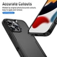 thumbnail image 5 of Allytechgroup Rugged Case for Apple iPhone 16 Pro Max, Hybrid TPU PC Back Cover Drop Proof Anti-Scratch Bumper Camera Lens Protective Phone Case Cover for Apple iPhone 16 Pro Max, Black, 5 of 6