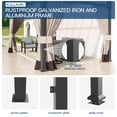 thumbnail image 5 of Kullavik 10' × 14' Hardtop Gazebo for Patio, Wall-Mounted Lean to Gazebo Pergola with Sloping Roof and Durable Aluminum Frame, Large Heavy Duty Awnings for Decks Backyard, Sand, 5 of 7