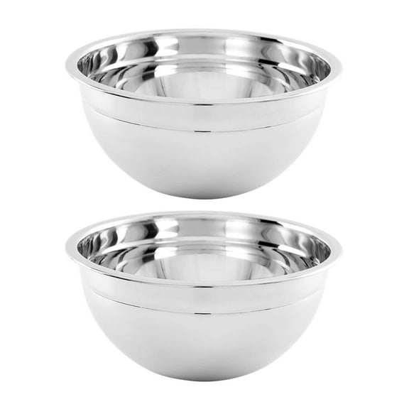 Norpro Stainless Steel Bowl (3-Quart, Silver, 2-Pack)