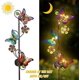 thumbnail image 3 of Luces solares con forma de mariposa, impermeables, para decoración al aire libre, jardín, césped, patio o patio, 34 + 40 * 7 cm, coloridas, 3 of 5