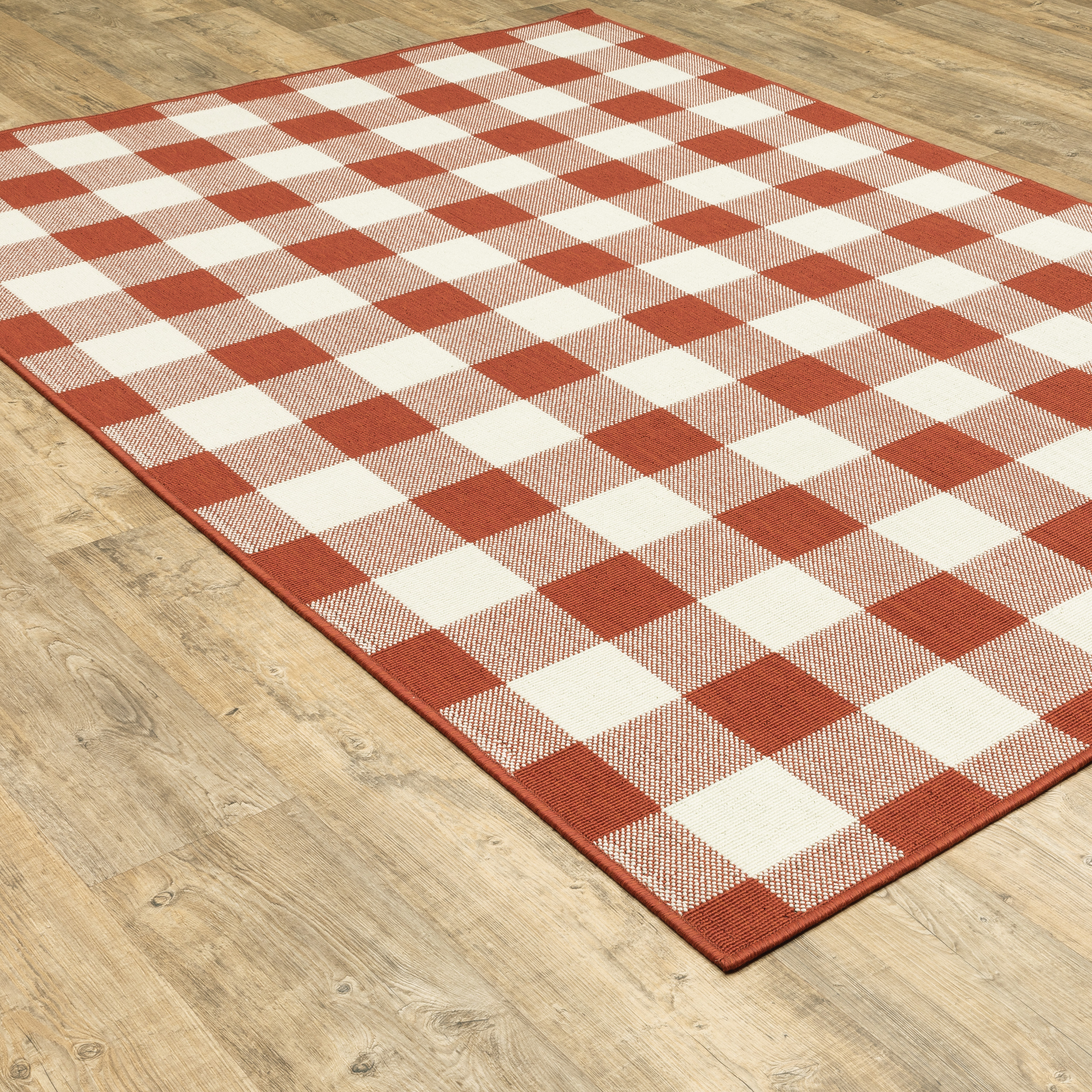Avalon Home Mackinaw Gingham Check Indoor/Outdoor Area Rug