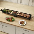 thumbnail image 2 of Patiojoy 39.5" Extra Large Electric Griddle Portable Teppanyaki Grill with 2 Cooking Surface 4-Level Thermostat Control & Removable Drip Tray, 2 of 10