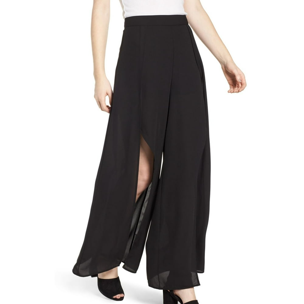 Womens Large Wide Leg Flowy Split Wrap Pants L - Walmart.com - Walmart.com