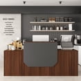 thumbnail image 2 of Reception Desk with Cabinet,78.7 Inch Modern Front Desk Reception with Cable Grommet,Easy Assembly,for Office,Checkout Counter,Hotel Lobby(Walnut), 2 of 6