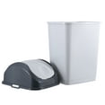 thumbnail image 6 of Superio Small Plastic Trash Can with Swing Top Lid  White Smoke 2.5 Gallon Bin, 6 of 6