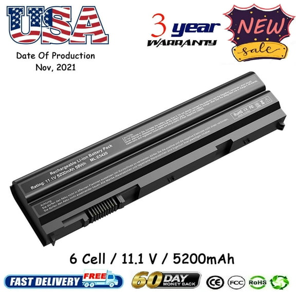 5200mAh Laptop 1 Battery for Dell Latitude E6420 E6430 E5420 E5520 E5530 T54FJ