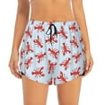 thumbnail image 2 of Vsdgher Cartoon Lobsters 1 Athletic Shorts for Women, Women's Running Double Layer Shorts, High Waisted Yoga Shorts, Workout Athletic Shorts-Small, 2 of 7