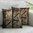 thumbnail image 3 of Orinice  Rustic Throw Pillow Cushion Cover, Vintage House Entrance Vertical Old Planks Distressed Weathered Hardwood Design, Decorative Square Accent Pillow Case,  White, 3 of 5