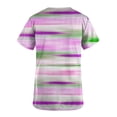 thumbnail image 4 of Lydiaunistar Hauts de Printemps pour Femmes Grande Taille Décontracté Col en V Manches Courtes Poche Blouse Imprimée Infirmière Polyester Léger Tunique de Mode Printanière pour Usage Quotidien à la Maison Rose, 4 of 5