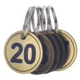 thumbnail image 2 of Aspire ABS Number ID Tags Keychains, Numbered Key Rings, Metal Key Tag Set, Pack of 50, Black 1 to 50, 2 of 6