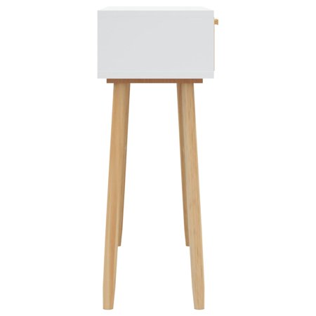 vidaXL コンソールテーブル ブラウン 80x30x75 cm パイン無垢材 天然ラタン家具 テーブル アクセントテーブル エンドテーブル 代引不可