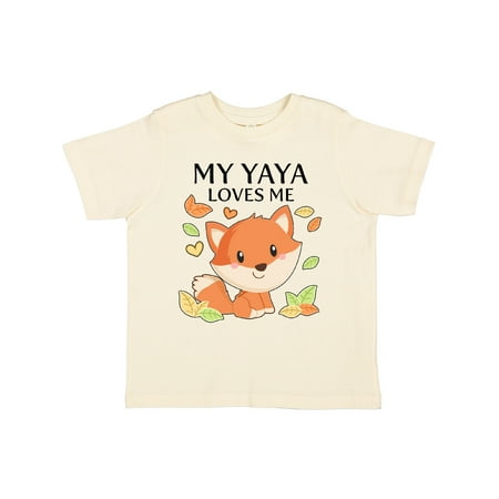 

Inktastic My Yaya Loves Me- little fox Gift Toddler Boy or Toddler Girl T-Shirt