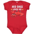 thumbnail image 3 of Inktastic My Oma Loves Me- cute crab family Boys or Girls Baby Bodysuit, 3 of 5