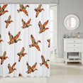 thumbnail image 2 of Manfei Abstract Duck Camo Shower Curtain 72Wx84L, Contemporary Art Camouflage Bathroom Shower Curtain, White Tan, 2 of 5