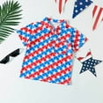 thumbnail image 2 of Uxgjfwu 5T Boy Clothes Toddler Baby Boys Independence Day Fashion Short Sleeve Star Print Retro Shirt Top 3-4 Years, 2 of 9