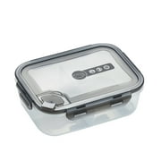 Lksixu Lunch Box Food Container, 3-Compartment Plastic Bento Lunch Box BPA-Free Leakproof Bento Box Reusable Meal Prep Containers Microwave/Dishwasher Safe Snack Food Storage