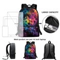 thumbnail image 6 of Uourmeti Colorful Soccer Backpack for Kids, 17 Inch Large Capacity Smooth Zipper School Backpack for Outdoor Daily Use, 6 of 6