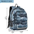thumbnail image 2 of FORMRS Kids Backpack for School Unisex 17" Casual Bookbag Travel Daypack with Compartment Pockets, Blue Watercolor Mountain Pattern, 2 of 7