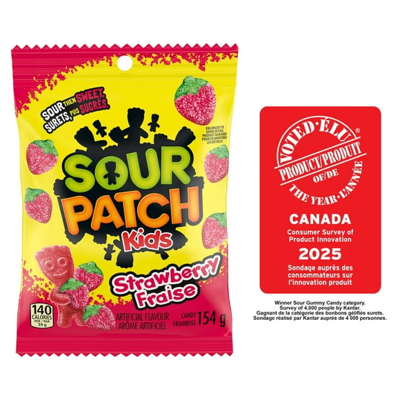 Sour Patch Kids, Strawberry Candy, Gummy Candy, Sour Candy, 154 g