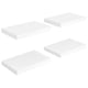 thumbnail image 1 of Conjunto de 4 Repisas Flotantes de Pared vidaXL de MDF Blanco con Diseño Panal, 1 of 8