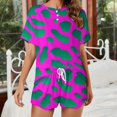 thumbnail image 2 of Leopard Print Pattern Print Women'S Pajamas Set Summer Sleepwear Sets 2 Piece Lounge Set, 2 of 7